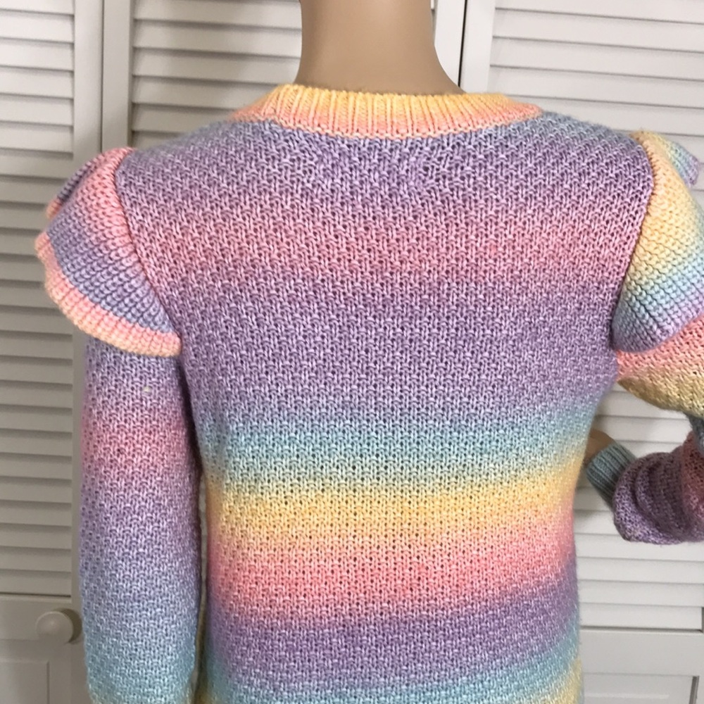 Loft Ann Taylor Multicolor Pastel Rainbow Sweater Small - Picture 11 of 14